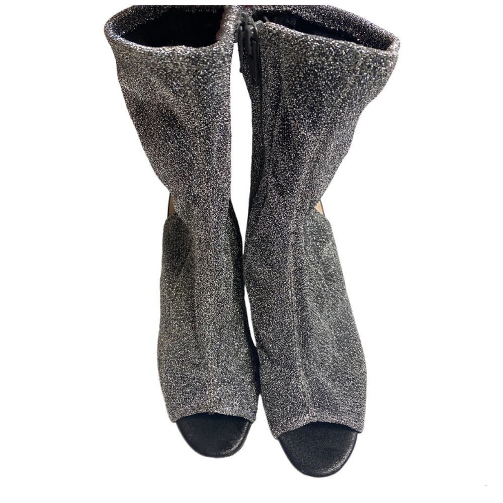 Aldo Open Toe Ankle Fashion Boots Silver